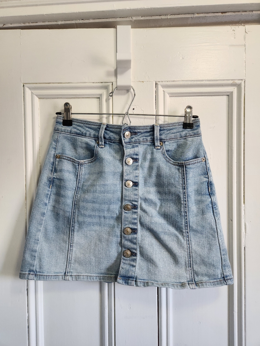 American Eagle Denim High Rise A-Line Mini Skirt Size 2